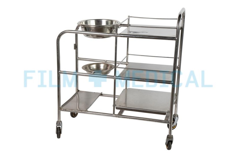 Trolley 3 Tiered with Bowl Holders